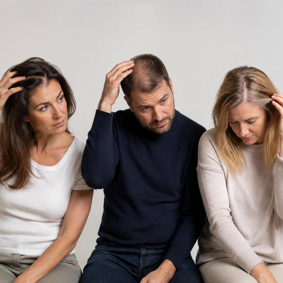 Vrouwen en man tonen verschillende patronen van haaruitval